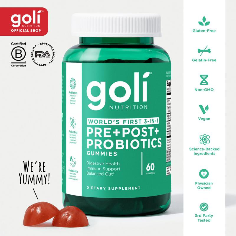 Ultimate Power Wellness Trio: 3-in-1 Gummies for Stress Relief, Gut Health & Immune Support — Vegan, Gluten-Free & Non-GMO