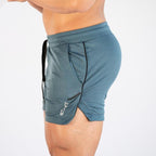 Men's Gym Training Shorts Men Sports Casual Clothing Fitness Workout Running Grid quick-drying compression Shorts Athletics Quick Dry Active Running Bodybuilding Shorts with Pockets