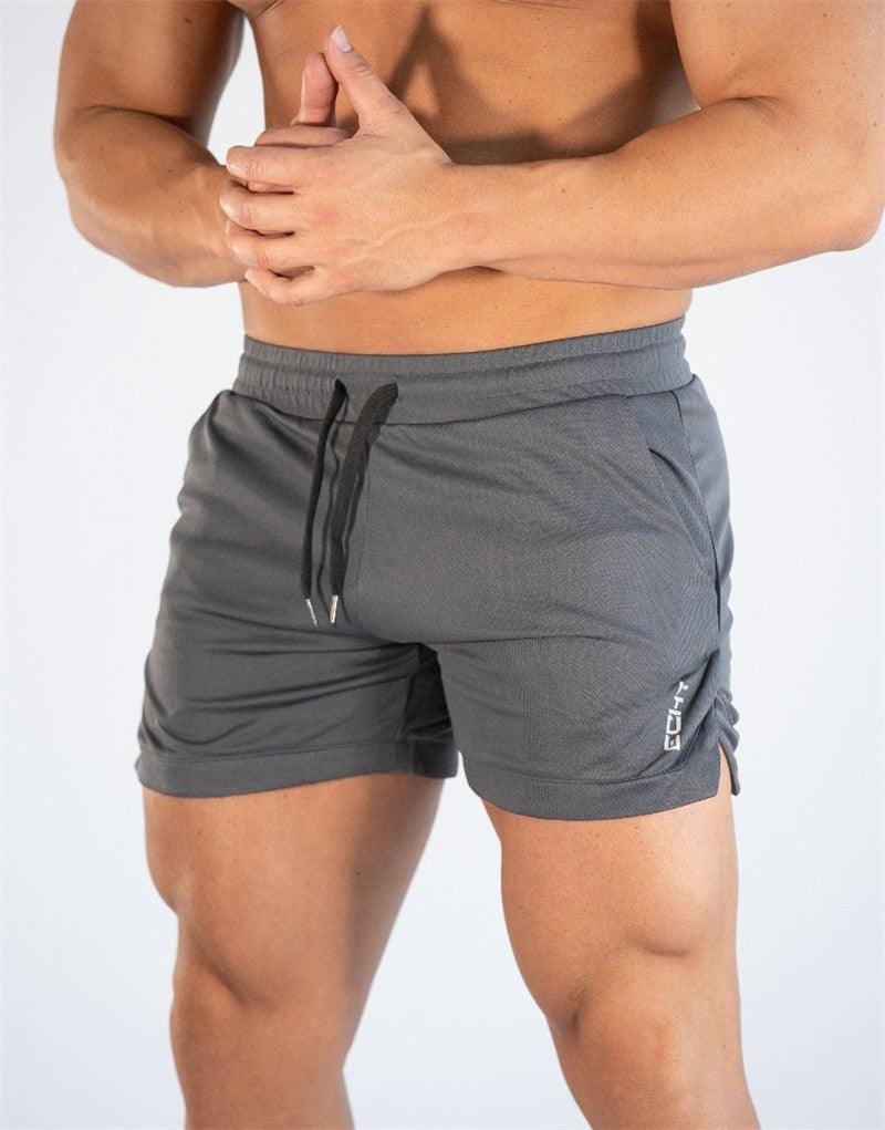 Men's Gym Training Shorts Men Sports Casual Clothing Fitness Workout Running Grid quick-drying compression Shorts Athletics Quick Dry Active Running Bodybuilding Shorts with Pockets